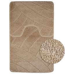 САНАКС 00311 Коврик в ванную CLASSIC UNI 201825 двойной КОРИЧНЕВЫЙ 55х90 + 45х55 см 100% полиэстер , ворс 11 мм