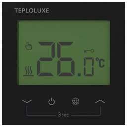 ТЕПЛОЛЮКС 100037088300 Терморегулятор электронный Pontus черный