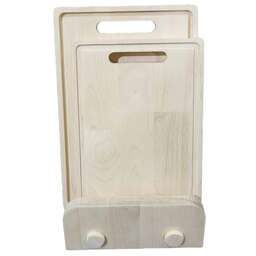 РОССИЯ 371911 Набор разделочных досок 1,8 см, массив березы, 2 шт: 18х26, 20х30 см, на подставке