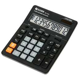 ELEVEN Калькулятор SDC-444S, 12-разрядный, черный