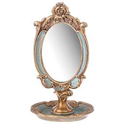 LEFARD ЗЕРКАЛО НАСТОЛЬНОЕ КОЛЛЕКЦИЯ "РОКОКО", 14,8*14,8*26CM 504-358