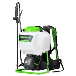 GREENWORKS Опрыскиватель G24BPSII аккум. ранц. 15л белый/зеленый (5300307UA)
