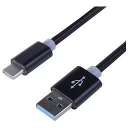 REXANT (18-1884) Кабель USB-Type-C/2,4A/nylon/silver/1m/REXANT