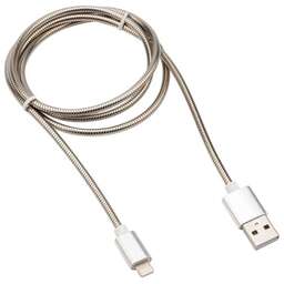 REXANT (18-7057) Кабель REXANT USB-Lightning 2 A, 1 м, матовая сталь