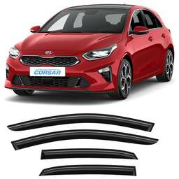CORSAR Дефлекторы Kia Ceed III 18-н.в. хетчбек, нак., 4шт