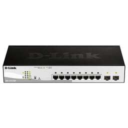 D-LINK Коммутатор DGS-1210-08P DGS-1210-08P/G3A (L2) 8x1Гбит/с 2SFP 8PoE 65W настраиваемый
