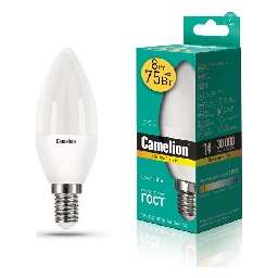 CAMELION (12385) LED8-C35/830/E14/3000К