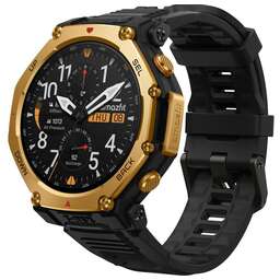 AMAZFIT Смарт-часы T-rex 3 Pro A2444 48мм 1.5" AMOLED корп.золотистый рем.черный разм.брасл.:22мм (1747223)