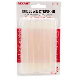 REXANT Стержни клеевые Ø11мм, 100мм, прозрачные (12 шт/уп), блистер