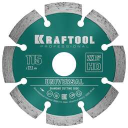 KRAFTOOL LASER-UNIVERSAL 115 мм (22.2 мм, 10х2.2мм), алмазный диск (36680-115)