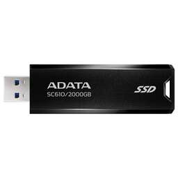 ADATA Твердотельный накопитель SSD 2TB SC610 BOXBLACK/RED USB 3.2 Gen2 Type-A, 550/500, SC610-2000G-CBK/RD