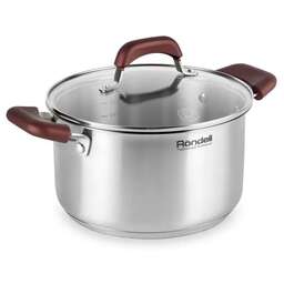 RONDELL Кастрюля Bojole RDS-737 5.6л. d=24см (с крышкой) стальной