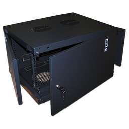 LANMASTER Шкаф коммутационный Next TWT-CBWNM-18U-6X6-BK настенный, металлическая передняя дверь, 18U, 550x988x600 мм