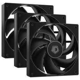 ID-COOLING Вентилятор AF-125-K Trio 3шт, 120мм, 4-pin, 2000об/мин, 14 - 30 дБ, черный, Ret