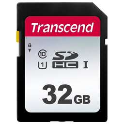 TRANSCEND Карта памяти SDHC UHS-I U1 32 ГБ, 100 МБ/с, Class 10, TS32GSDC300S, 1 шт., без адаптера