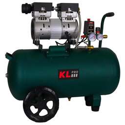 KLPRO Профессиональный бесшумный воздушный компрессор KLK50S (сеть, 0,7Квт, 8бар, 126л/мин, емкость 50л)
