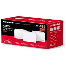 MERCUSYS Бесшовный Mesh роутер Halo H80X(3-pack) AX3000 10/100/1000BASE-TX белый (упак.:3шт)