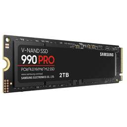 SAMSUNG Твердотельный накопитель SSD 990 PRO Black M.2 2280 MZ-V9P2T0BW 2TB Client PCIe Gen4x4 with NVMe, 3D TLC, 7450/6900, IOPS 1400K/1550K