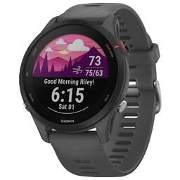 GARMIN Смарт-часы Forerunner 255, 33мм, 1.3", темно-серый/черный