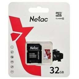 NETAC Карта памяти MICRO SDHC 32GB + ADP NT02P500ECO-032G-R