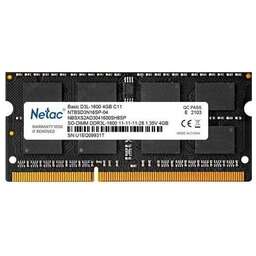 NETAC Память DDR3L 4GB 1600MHz NTBSD3N16SP-04 Basic RTL PC3-12800 CL11 SO-DIMM 204-pin 1.35В single rank Ret