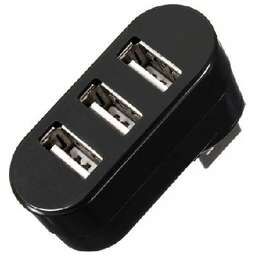 PERFEO (PF_4280) USB-HUB PF-VI-H024 3 PORT поворотный черный