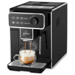 KITFORT Кофемашина КТ-7256 1350Вт черный/нержавеющая сталь