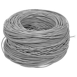 SUPRLAN Кабель сетевой информационный Standard 01-0328-9 кат.5E UTP 4 пары 24AWG PVC внутренний 305м серый