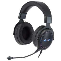 ACER Наушники с микрофоном AHW120 черный 2.1м мониторные USB оголовье (ZL.HDSCC.01C)