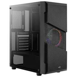 AEROCOOL Корпус Menace Saturn FRGB-G-BK-v1 черный без БП ATX 7x120mm 2x140mm 2xUSB3.0 audio bott PSU