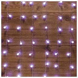 NEON-NIGHT (235-045) ГИРЛЯНДА "LED ДОЖДЬ" 1,5*1,5 М, С НАС-МИ ШАРИКИ, С ДИН ПР-Й ПРОВОД, 230 В, LED БЕЛЫЙ