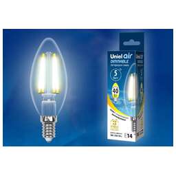 UNIEL (UL-00002860) LED-C35-5W/WW/E14/CL/DIM GLA01TR