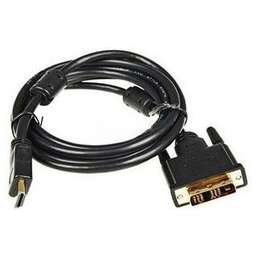 BURO Кабель HDMI (m) DVI-D (m) 5м (HDMI-19M-DVI-D-5M) феррит.кольца черный