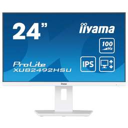 IIYAMA Монитор 23.8" ProLite XUB2497HSU-W2 белый IPS LED 16:9 HDMI M/M матовая HAS Piv 300cd 178гр/178гр 1920x1080 100Hz DP FHD USB 4.9кг