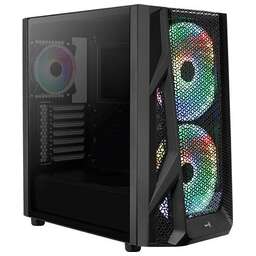 AEROCOOL Корпус ATX AirHawk Duo-G-BK-v1, Midi-Tower, без БП, черный [accm-pb19033.11]