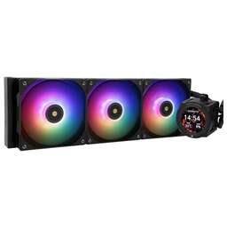 THERMALRIGHT Система водяного охлаждения Core Vision 360 ARGB Soc-AM5/AM4/1200/1700/1851 черный 4-pin 27.7dB Al LCD Ret (C-VISION-360-BL-ARGB)