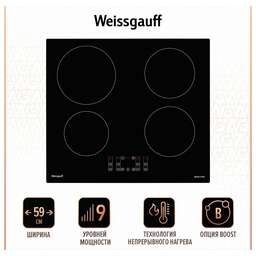 WEISSGAUFF Индукционная варочная поверхность HI 640 BSCM черный