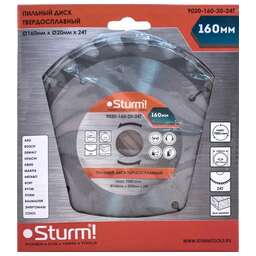 STURM! Диск пильный Sturm 9020-160х20x24T