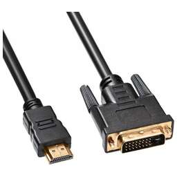 BURO Кабель HDMI (m) - DVI-D (m), GOLD , ферритовый фильтр , 10м, черный [hdmi-19m-dvi-d-10m]