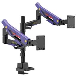 ULTRAMOUNTS Кронштейн для мониторов UM742BP черный/фиолетовый 24"-57" макс.27кг крепление к столешнице поворот и наклон