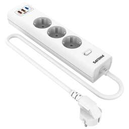 PHILIPS Сетевой фильтр CHP8236WB/51, 3м, белый