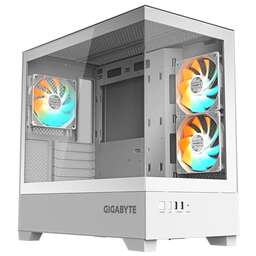 GIGABYTE Корпус mATX GB-C201PI, Midi-Tower, без БП, белый