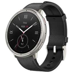 AMAZFIT Смарт-часы Active 2R A2437 Premium 43.9мм 1.32" AMOLED корп.серебристый рем.черный разм.брасл.:150-210мм (6970100377569)