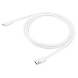 BURO Кабель USB Type-C (m) - USB (m), 1.8м, 3A, белый [bu-usb3.2-ac-1.8mw]