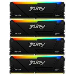 KINGSTON Оперативная память Fury Beast Black KF426C16BB2AK4/32 DDR4 - 4x 8ГБ 2666МГц, DIMM, Ret