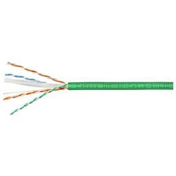 CABEUS Кабель информационный UTP-4P-CAT.6-SOLID-LSLTX-GN кат.6 U/UTP 4 пары PVC внутренний 305м зеленый