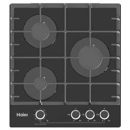 HAIER Газовая варочная панель HHX-G53CNMB, 3 конфорки, закаленное стекло, черный