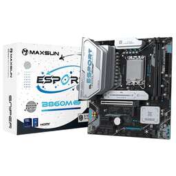 MAXSUN Материнская плата MS-eSport B860M SNIPER WIFI B860, LGA1851, 2*DDR5, 1*PCIEx16, 1*PCIEx4, 1*PCIEx1, 2*M.2, 4*USB3.2Gen2, 2*USB3.2Gen1, 6*USB2.0, 3*SATA3.0, 2.5G, Type-C(DP), DP, HDMI, M-ATX, RTL