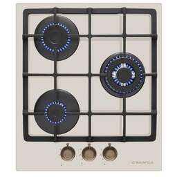 MAUNFELD Газовая варочная панель EGHG.43.33CBG.R/G, 3 конфорки, закаленное стекло, бежевый