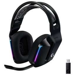 LOGITECH Гарнитура игровая G733 Lightspeed, для компьютера и игровых консолей, накладные, радио, черный [981-000864]